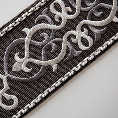 Бордюр жаккардовый 7 см 0000-357-104-003 графит с серым