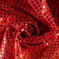 Пайетки на трикотаже К33-1019 красный 