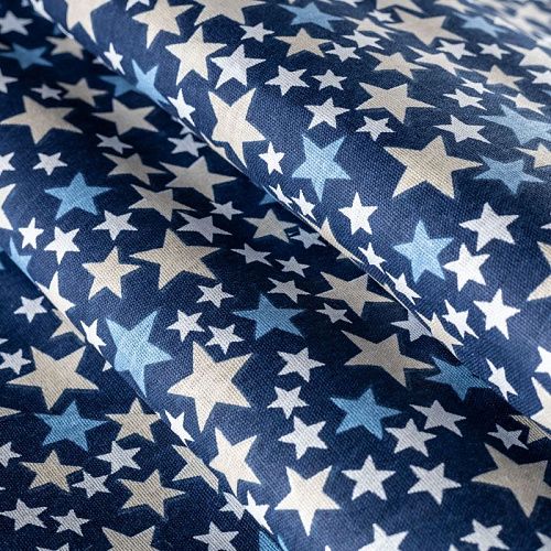 Бязь 007-00677 темно-синий принтованный