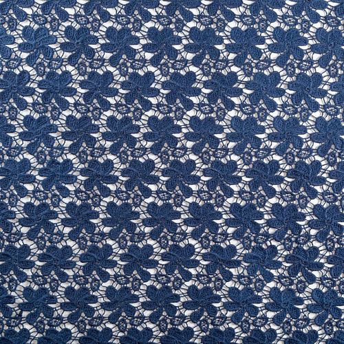 Гипюр-макраме К21-1074 темно-синий