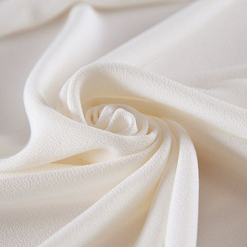 Крепдешин натуральный Michael Kors 028-16116 молочный однотонный