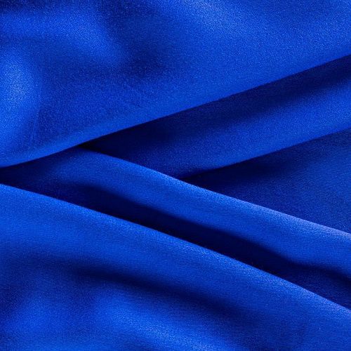 Шелк-штапельстрейч 069-01689 col.1 васильковый однотонный