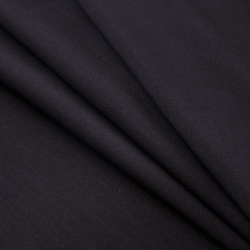 Креп стрейч 026-18963 черный однотонный