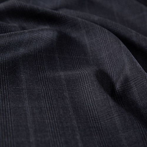 Шерсть костюмная 025-20291 темно-серый клетка