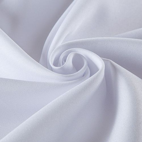 Ткань портьерная негорючая габардин 16-02-13734 белый однотонный