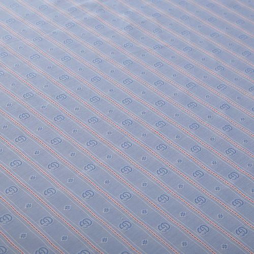 Поплин Gucci 063-19652 голубой жаккардовый