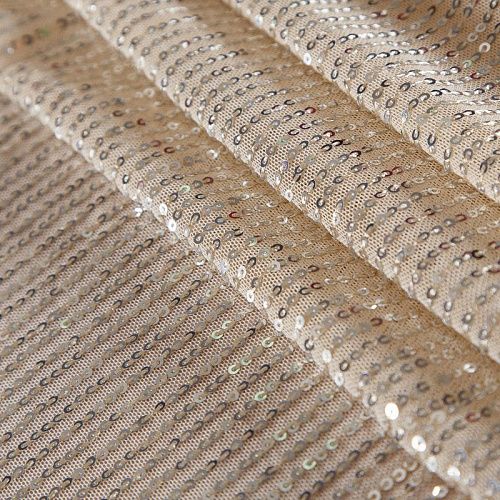 Пайетки на сетке 055-17906 телесный