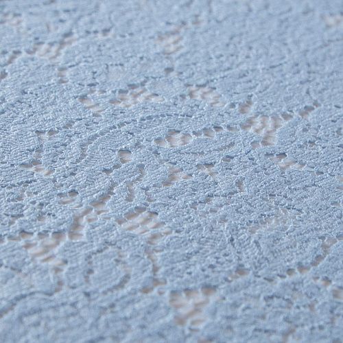 Гипюр 012-13639 голубой однотонный