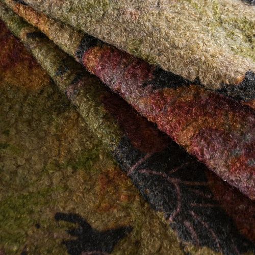 Букле 006-12137 бежевый принтованный