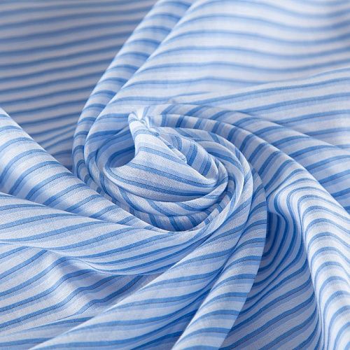 Шелк-батист 064-20093 бело-голубой