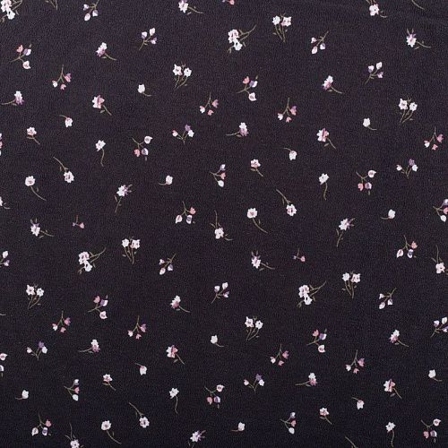 Шелк синтетический 065-01439 черный принтованный