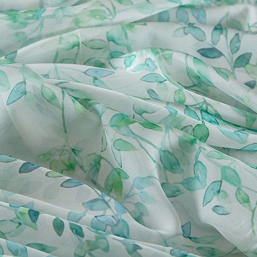 Шифон 068-17377 белый принтованный