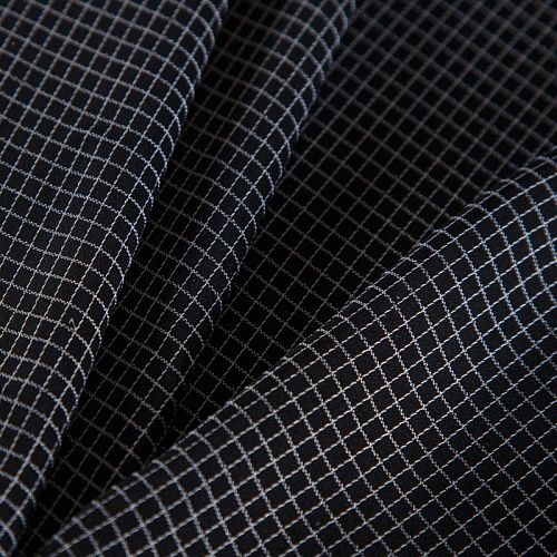 Шелк натуральный Gucci 064-16387 черный клетка