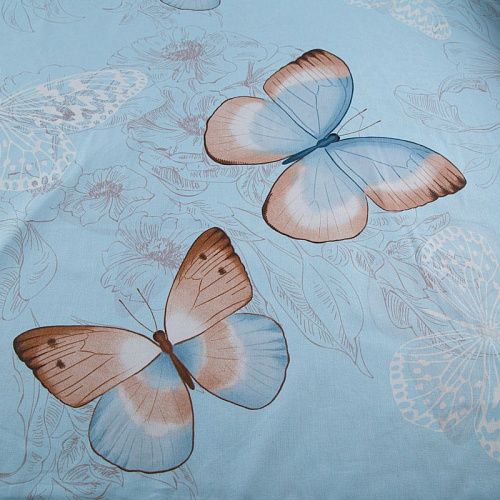 Бязь премиум ш.220 см 007-13840 голубой принтованный