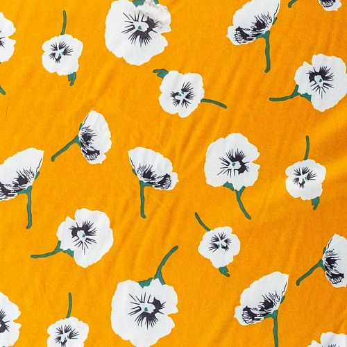 Вискоза "Лоренцо" 036-01572 охра принтованный