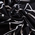 Вискоза "Лоренцо" стрейч 036-18315 черный принтованный