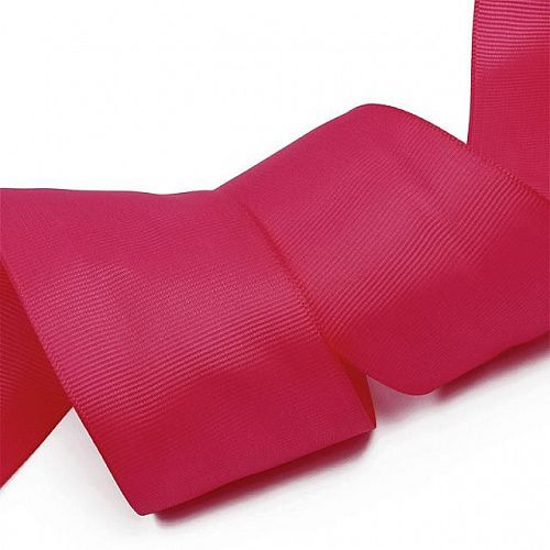 Лента репсовая Ideal в рубчик 50 мм 50-187 фуксия