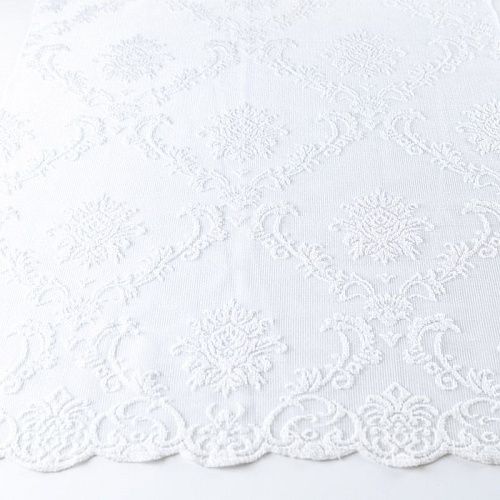 Тюль жаккардовый h-280 см Т272-01-48 белый однотонный