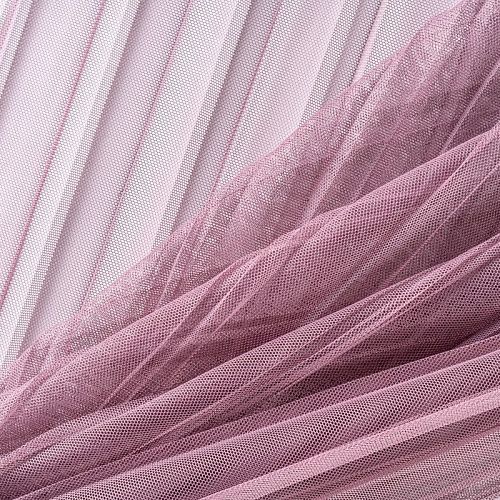 Тюль сетка-гофре Т263-01-78 пудрово-лиловый однотонный