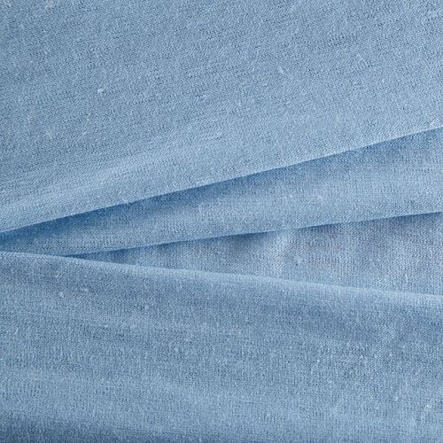 Трикотаж льняной 056-16601 голубой однотонный