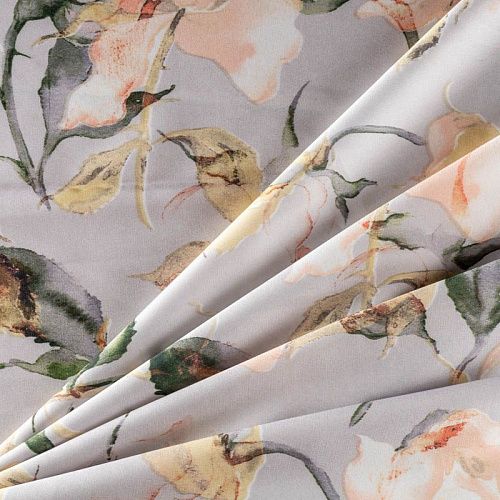 Шелк синтетический К33-265 светло-серый принтованный