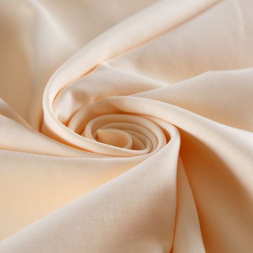 Трикотаж 056-15748 кремовый однотонный