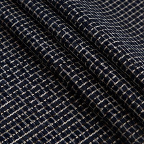Ткань костюмная 025-14956 темно-синий клетка
