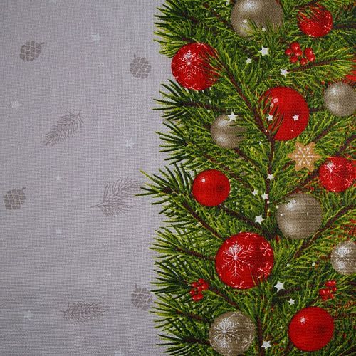 Рогожка 048-15258 светло-серый принтованный