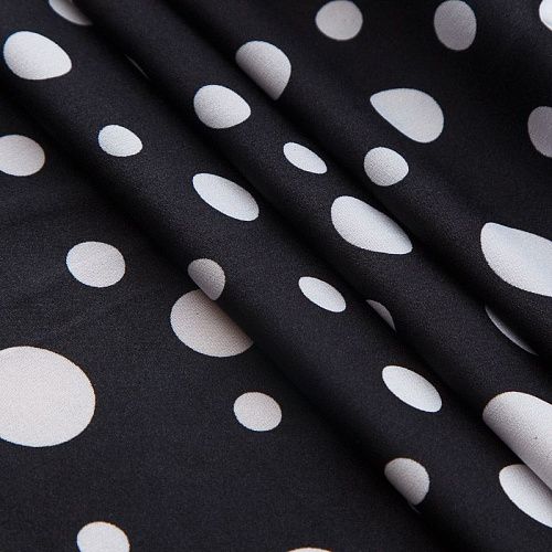 Вискоза "Лоренцо" стрейч 036-17635 черный принтованный