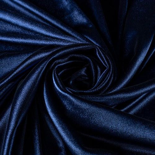 Бархат-лайкра К33-571 синий однотонный