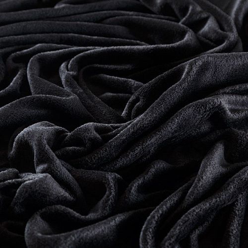 Флис-мех 061-09176 черный однотонный