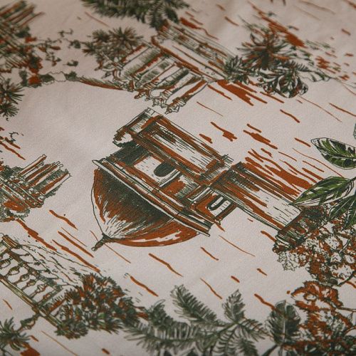 Батист 003-16574 экрю принтованный