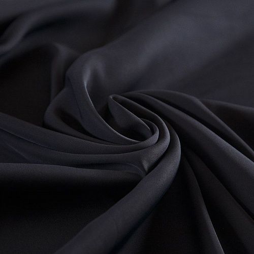 Креп 026-18683 черный однотонный