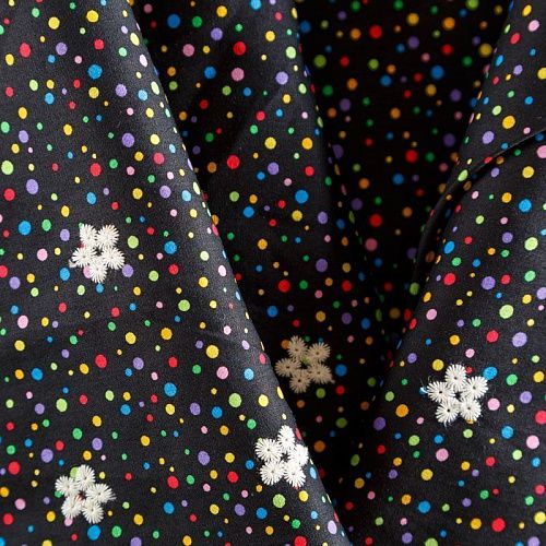 Шитье 067-07611 черный принтованный