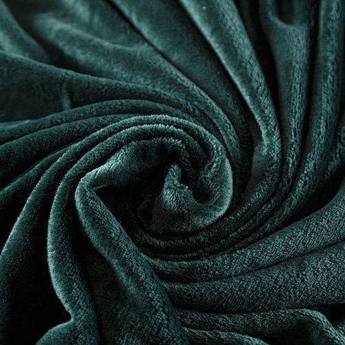 Флис-мех 061-09183 бутылочный зеленый однотонный