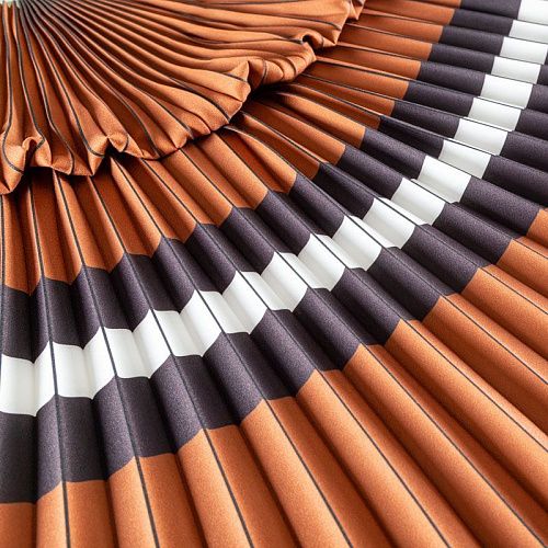 Гофре из крепа купон 70/190х80 см 043-02483 коричневый принтованный