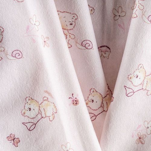 Фланель 060-00649 нежно-розовый принтованный