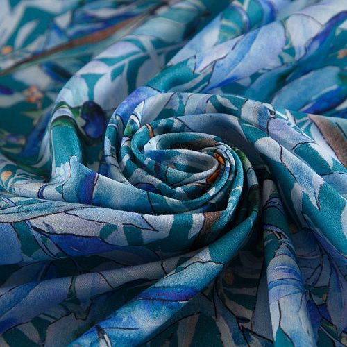 Хлопок 063-17518 бирюзовый принтованный