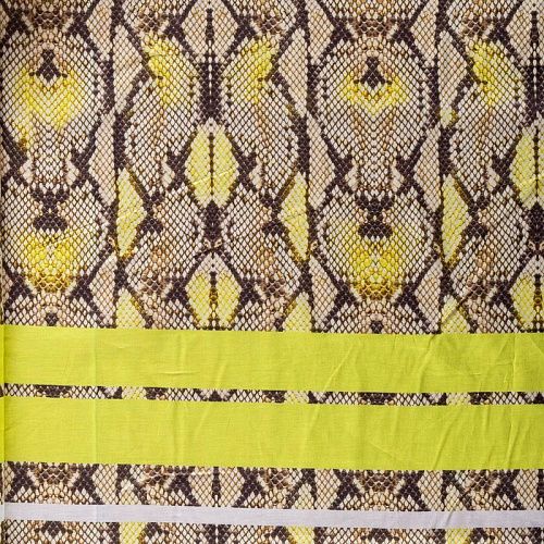 Батист 003-00871 желтый принтованный 