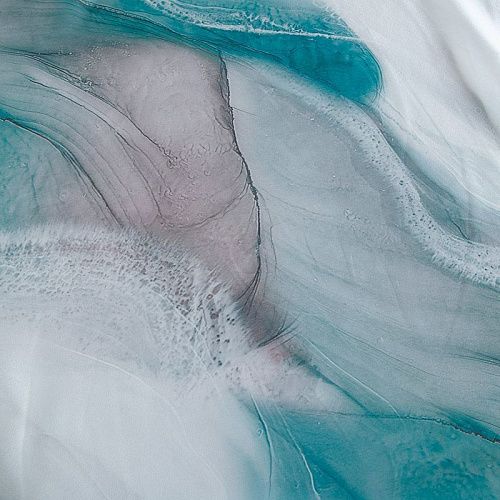 Шифон 068-17466 бирюзовый принтованный